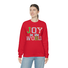 Load image into Gallery viewer, Faux Chenille Joy to the World Unisex Heavy Blend™ Crewneck Sweatshirt
