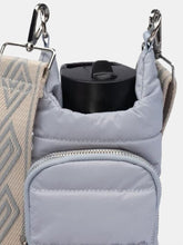 Load image into Gallery viewer, Quilted Water Bottle Sleeve with Striped Strap
