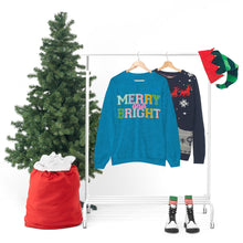 Load image into Gallery viewer, Faux Chenille Merry and Bright Unisex Heavy Blend™ Crewneck Sweatshirt
