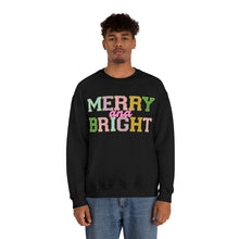 Load image into Gallery viewer, Faux Chenille Merry and Bright Unisex Heavy Blend™ Crewneck Sweatshirt
