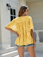 Load image into Gallery viewer, Frill V-Neck Half Sleeve Blouse
