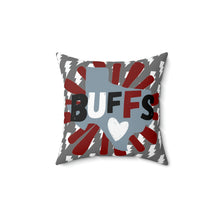 Load image into Gallery viewer, West Texas A&amp;M Buffs Dorm Room Grad Gift Spun Polyester Square Pillow
