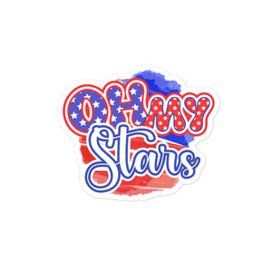 Oh My Stars Patriotic Bubble-free sticker 4x4