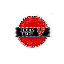 Load image into Gallery viewer, Texas Tech round Water bottle water proof Bubble-free sticker 4x4
