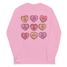 Load image into Gallery viewer, Conversation Hearts Gildan Long Sleeve Shirt
