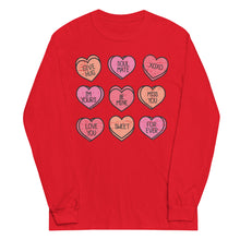 Load image into Gallery viewer, Conversation Hearts Gildan Long Sleeve Shirt
