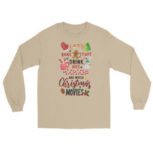 Load image into Gallery viewer, Christmas Movies Gildan Men’s Long Sleeve Shirt
