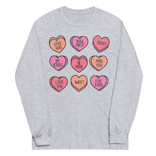 Load image into Gallery viewer, Conversation Hearts Gildan Long Sleeve Shirt
