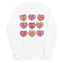 Load image into Gallery viewer, Conversation Hearts Gildan Long Sleeve Shirt
