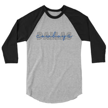 Load image into Gallery viewer, Dallas Cowboys 3/4 sleeve raglan shirt
