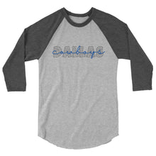 Load image into Gallery viewer, Dallas Cowboys 3/4 sleeve raglan shirt
