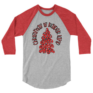 Christmas in Raider Land 3/4 sleeve raglan shirt