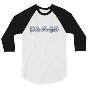 Dallas Cowboys 3/4 sleeve raglan shirt