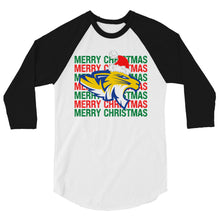 Load image into Gallery viewer, Merry Christmas Tigers 3/4 sleeve raglan shirt
