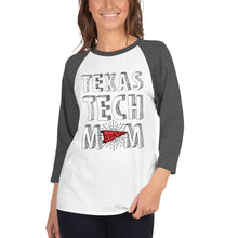 Load image into Gallery viewer, Texas Tech Mom 3/4 sleeve raglan shirt
