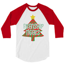Load image into Gallery viewer, Red and Green Tiger Tree 3/4 sleeve raglan shirt

