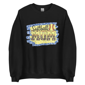 Softball Mom Leopard Unisex Sweatshirt