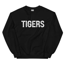 Load image into Gallery viewer, Distressed Tigers White Font Unisex Sweatshirt
