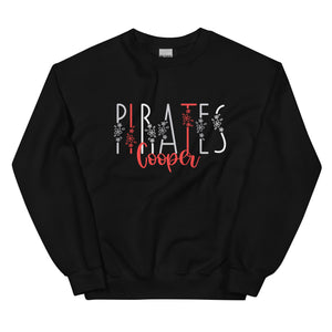 Floral Font Pirates Cooper Unisex Sweatshirt