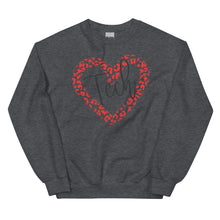 Load image into Gallery viewer, Leopard Tech Heart Unisex Sweatshirt
