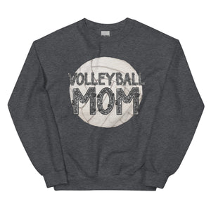 Volleyball Mom Glitter Faux Letters Unisex Sweatshirt