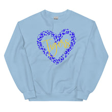 Load image into Gallery viewer, Leopard Tigers Heart Unisex Sweatshirt
