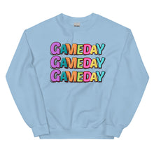 Load image into Gallery viewer, Colorful Bubble Letter Game Day Unisex Sweatshirt
