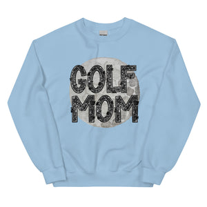 Golf Mom Faux Glitter Letters Unisex Sweatshirt