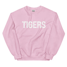 Load image into Gallery viewer, Distressed Tigers White Font Unisex Sweatshirt
