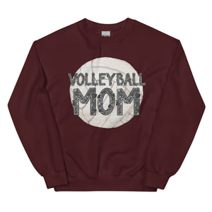 Volleyball Mom Glitter Faux Letters Unisex Sweatshirt