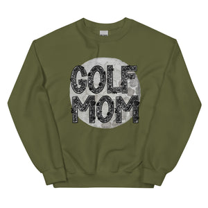 Golf Mom Faux Glitter Letters Unisex Sweatshirt