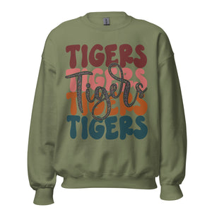 Tigers Muted Colors Unisex Sweatshirt