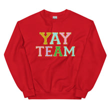 Load image into Gallery viewer, YAY TEAM Faux Chenille Letters Unisex Sweatshirt
