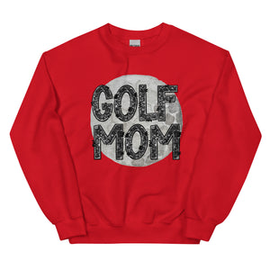 Golf Mom Faux Glitter Letters Unisex Sweatshirt