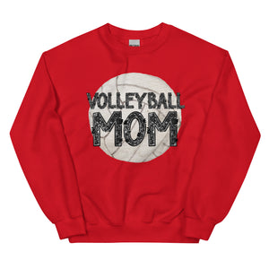 Volleyball Mom Glitter Faux Letters Unisex Sweatshirt
