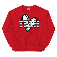 Load image into Gallery viewer, Stripe Heart Texas Tech Unisex Sweatshirt
