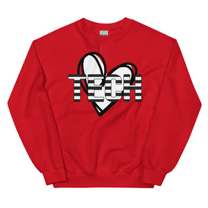 Stripe Heart Texas Tech Unisex Sweatshirt