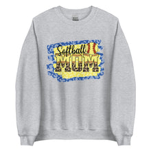 Load image into Gallery viewer, Softball Mom Leopard Unisex Sweatshirt
