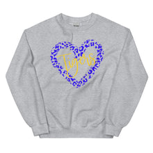 Load image into Gallery viewer, Leopard Tigers Heart Unisex Sweatshirt
