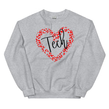 Load image into Gallery viewer, Leopard Tech Heart Unisex Sweatshirt
