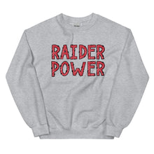 Load image into Gallery viewer, Raider Power Faux Glitter Letters Unisex Sweatshirt
