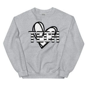 Stripe Heart Texas Tech Unisex Sweatshirt