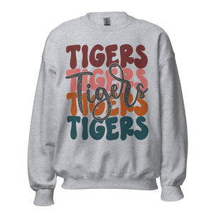 Tigers Muted Colors Unisex Sweatshirt