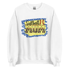 Load image into Gallery viewer, Softball Mom Leopard Unisex Sweatshirt
