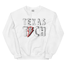 Load image into Gallery viewer, Texas Tech Black Bolt Font Unisex Sweatshirt
