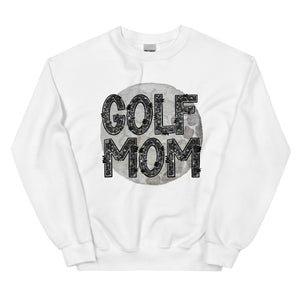 Golf Mom Faux Glitter Letters Unisex Sweatshirt