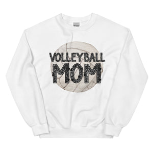 Volleyball Mom Glitter Faux Letters Unisex Sweatshirt