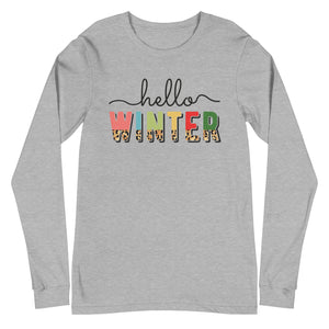 Hello Winter Bella Canvas Unisex Long Sleeve Tee