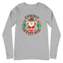 Load image into Gallery viewer, Cowboy Christmas Bella Canvas Unisex Long Sleeve Tee
