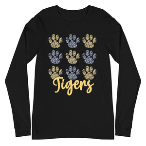 Spotted Tiger Paws Bella Canvas Unisex Long Sleeve Tee